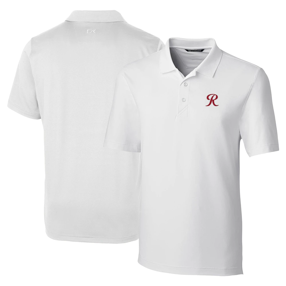 Men's Cutter & Buck White Tacoma Rainiers DryTec Forge Stretch Polo