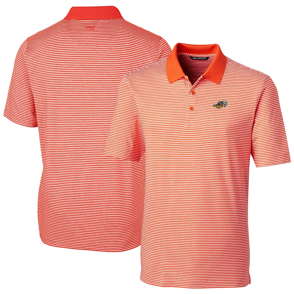 Men's Cutter & Buck Akron RubberDucks Forge Tonal Stripe Stretch Polo