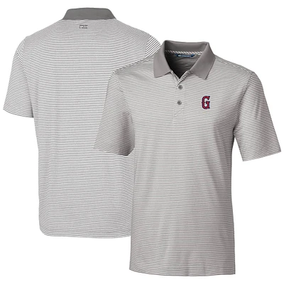 Men's Cutter & Buck Gray Greenville Drive Forge Tonal Stripe Stretch Polo