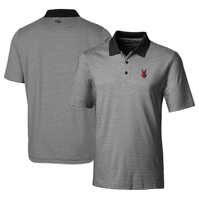 Men's Cutter & Buck Indianapolis Indians Forge Tonal Stripe Stretch Polo