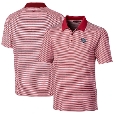 Men's Cutter & Buck Lehigh Valley IronPigs Forge Tonal Stripe Stretch Polo