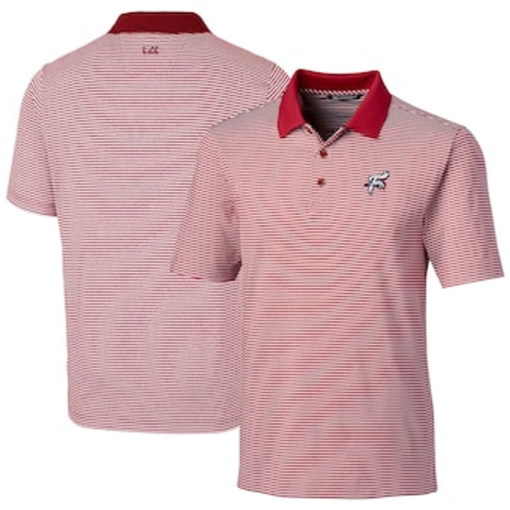 Men's Cutter & Buck Reading Fightin Phils Forge Tonal Stripe Stretch Polo