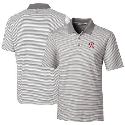 Men's Cutter & Buck Gray Tacoma Rainiers Forge Tonal Stripe Stretch Polo