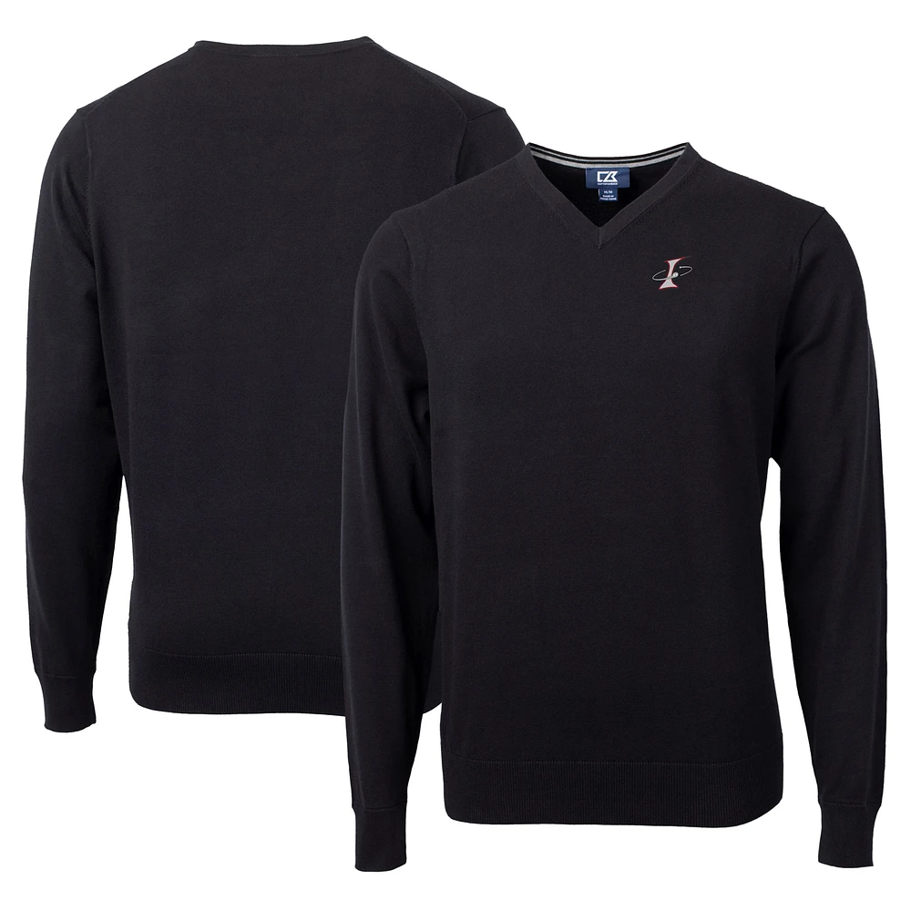 Men's Cutter & Buck Black Albuquerque Isotopes Lakemont Tri-Blend V-Neck Pullover Sweater