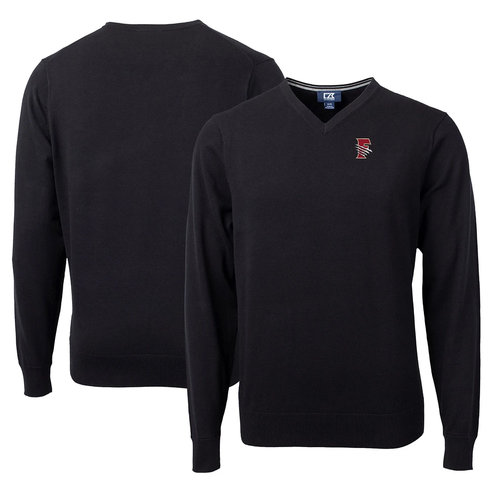Men's Cutter & Buck Black Fresno Grizzlies Lakemont Tri-Blend V-Neck Pullover Sweater