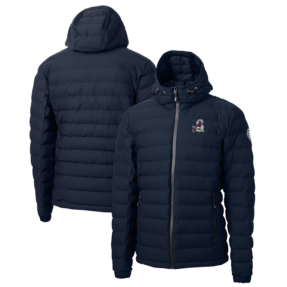 Men's Cutter & Buck Navy Springfield Cardinals Mission Ridge Repreve Eco Insulated Full-Zip Puffer Jacket