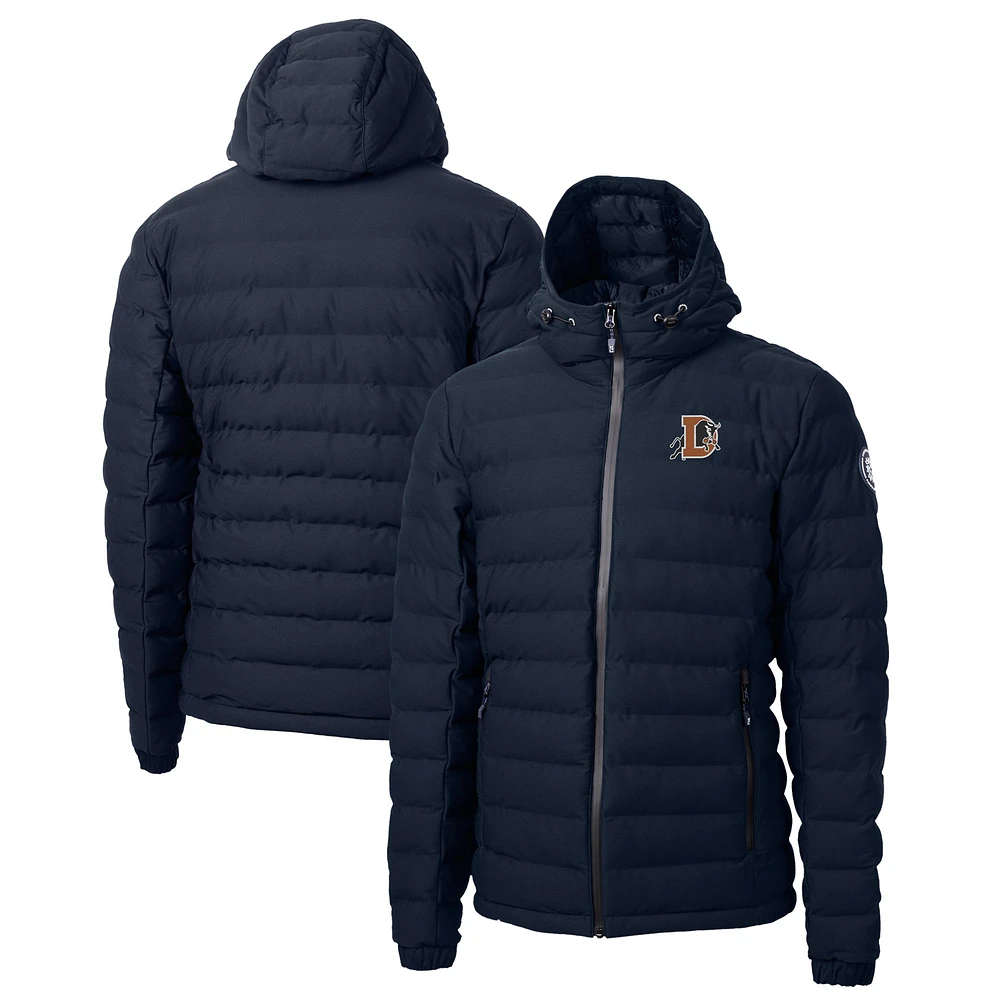 Men's Cutter & Buck Navy Durham Bulls Mission Ridge Repreve Eco Insulated Full-Zip Puffer Jacket