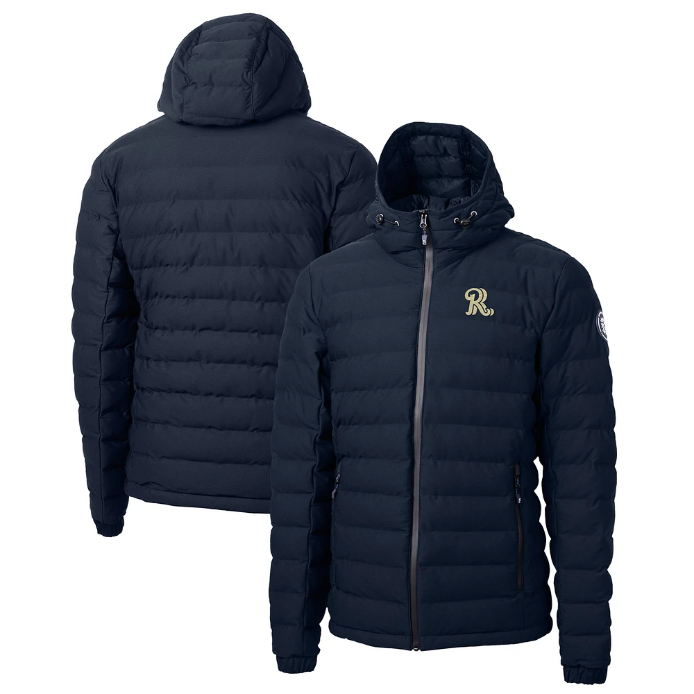 Men's Cutter & Buck Navy Frisco RoughRiders Mission Ridge Repreve Eco Insulated Full-Zip Puffer Jacket