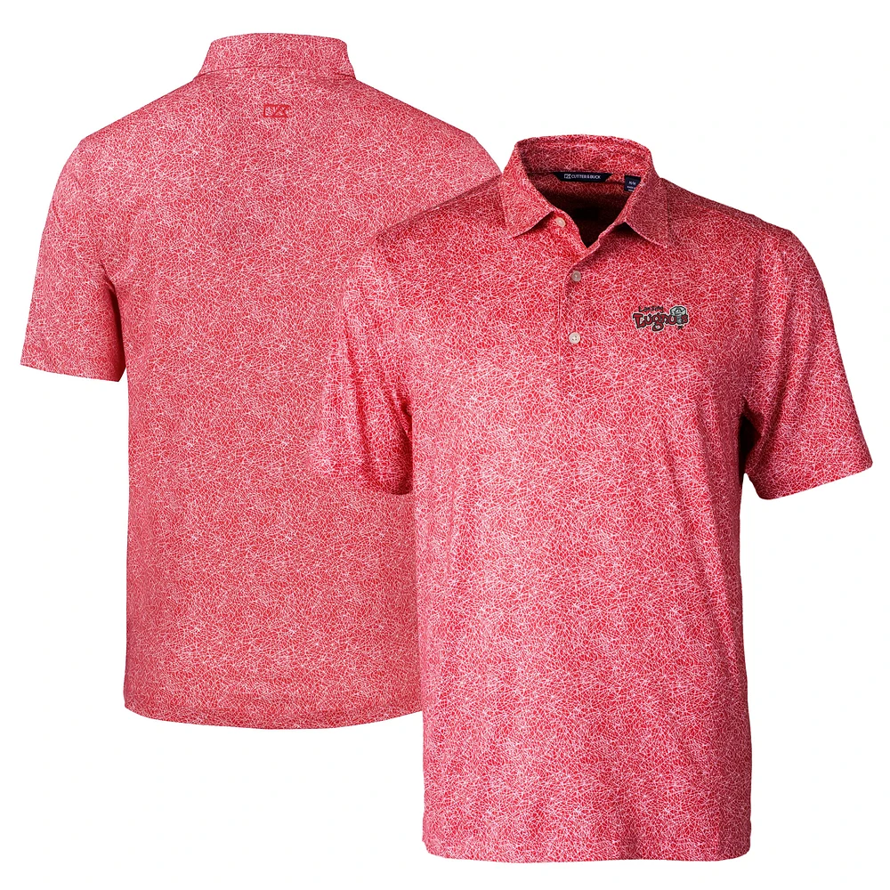 Men's Cutter & Buck Lansing Lugnuts DryTec Pike Constellation Print Stretch Polo