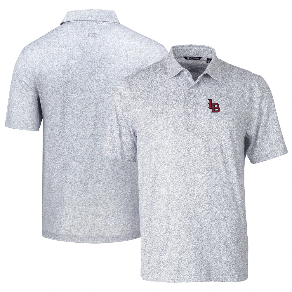 Men's Cutter & Buck Louisville Bats DryTec Pike Constellation Print Stretch Polo