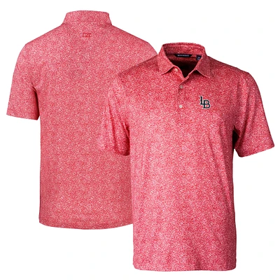 Men's Cutter & Buck Louisville Bats DryTec Pike Constellation Print Stretch Polo