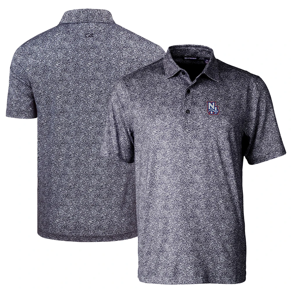 Men's Cutter & Buck New Hampshire Fisher Cats DryTec Pike Constellation Print Stretch Polo