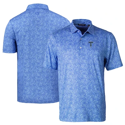 Men's Cutter & Buck Tulsa Drillers DryTec Pike Constellation Print Stretch Polo