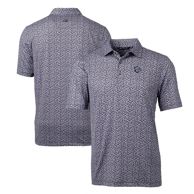 Men's Cutter & Buck Black Lehigh Valley IronPigs Pike Magnolia Stretch Polo