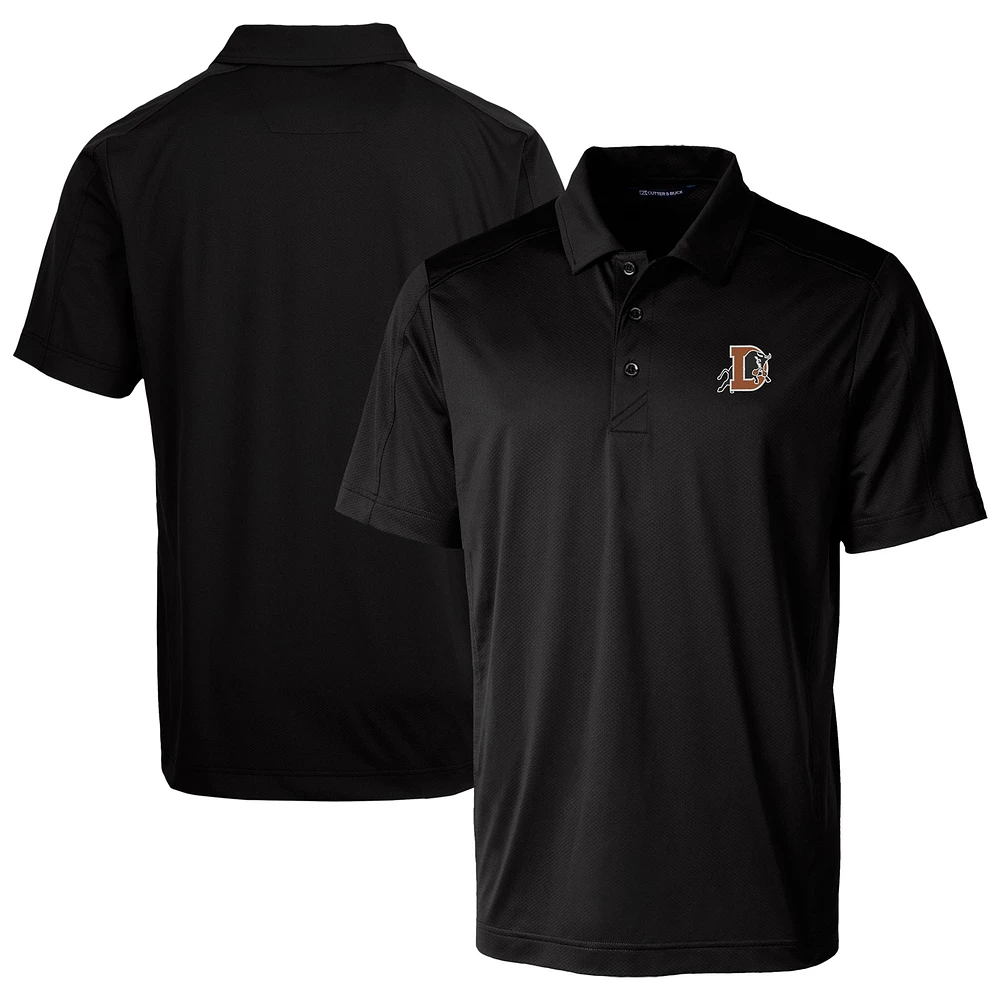 Men's Cutter & Buck Black Durham Bulls Prospect Textured Stretch Polo