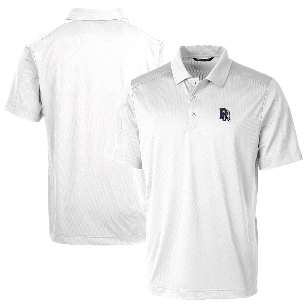 Men's Cutter & Buck White Round Rock Express Prospect Textured Stretch Polo