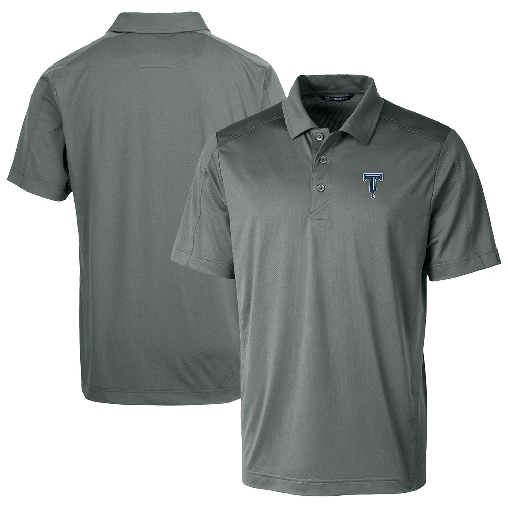 Men's Cutter & Buck Gray Tulsa Drillers Prospect Textured Stretch Polo
