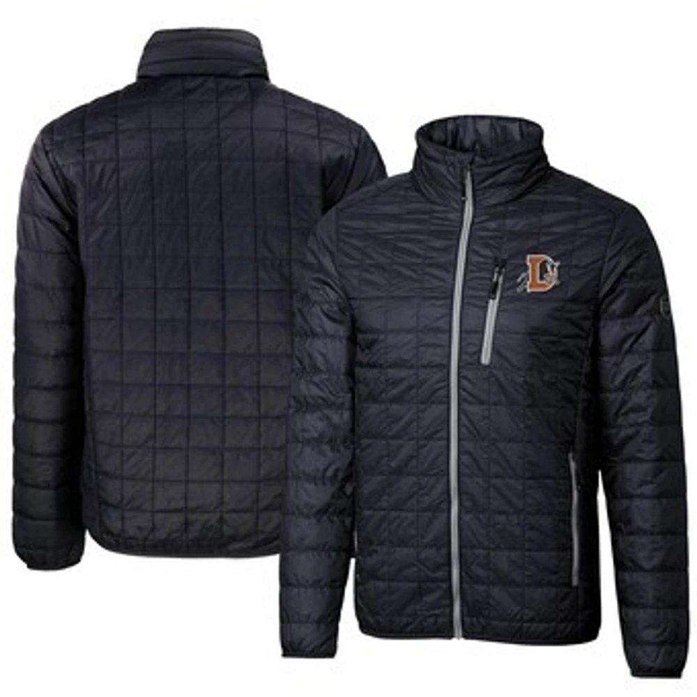 Men's Cutter & Buck Navy Durham Bulls Rainier PrimaLoft Eco Insulated Full-Zip Puffer Jacket