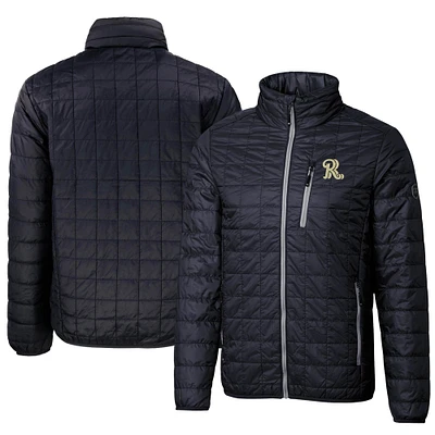 Men's Cutter & Buck Navy Frisco RoughRiders Rainier PrimaLoft Eco Insulated Full-Zip Puffer Jacket