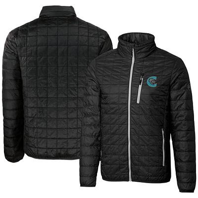 Men's Cutter & Buck Charlotte Knights Rainier PrimaLoft Eco Insulated Full-Zip Puffer Jacket