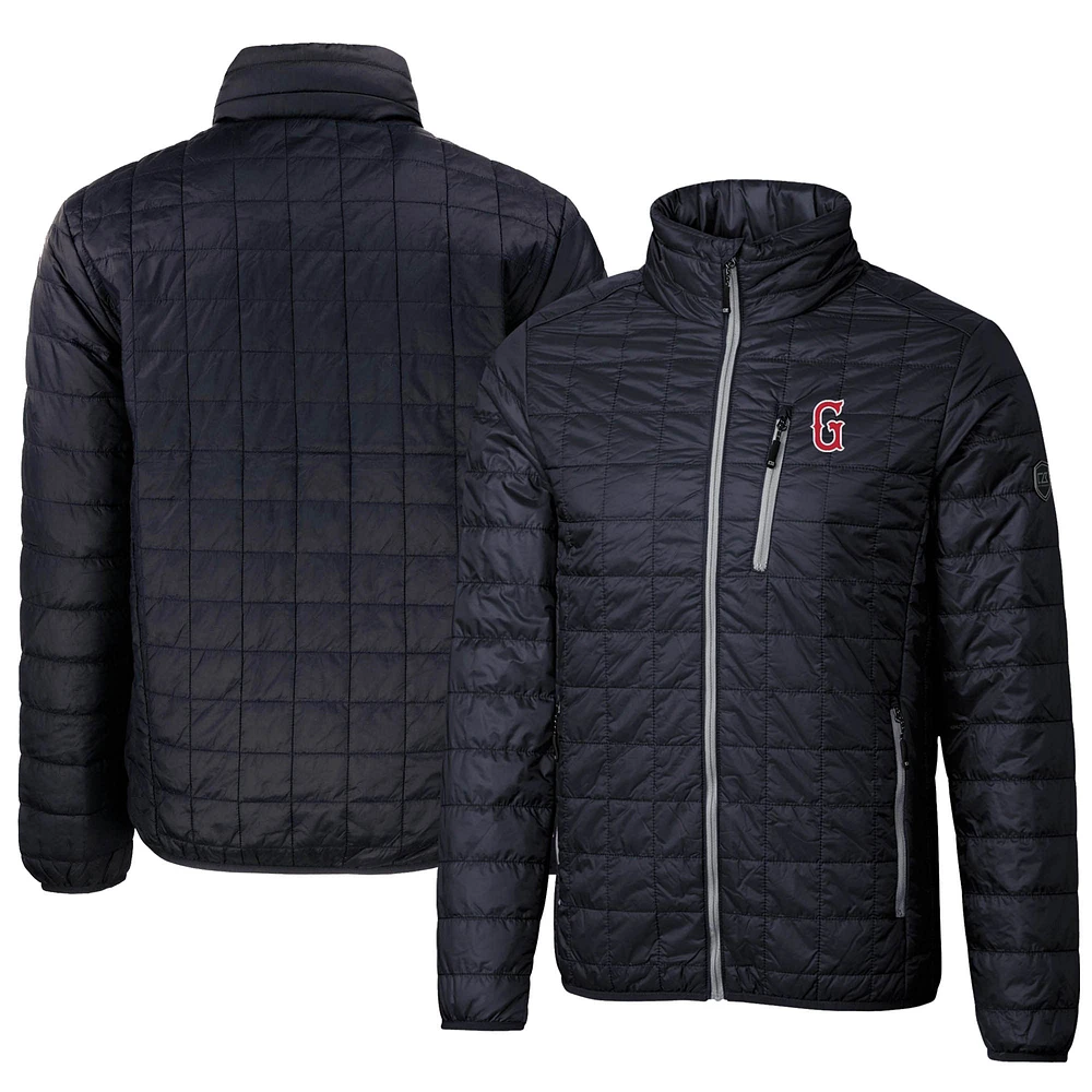 Men's Cutter & Buck Navy Greenville Drive Rainier PrimaLoft Eco Insulated Full-Zip Puffer Jacket