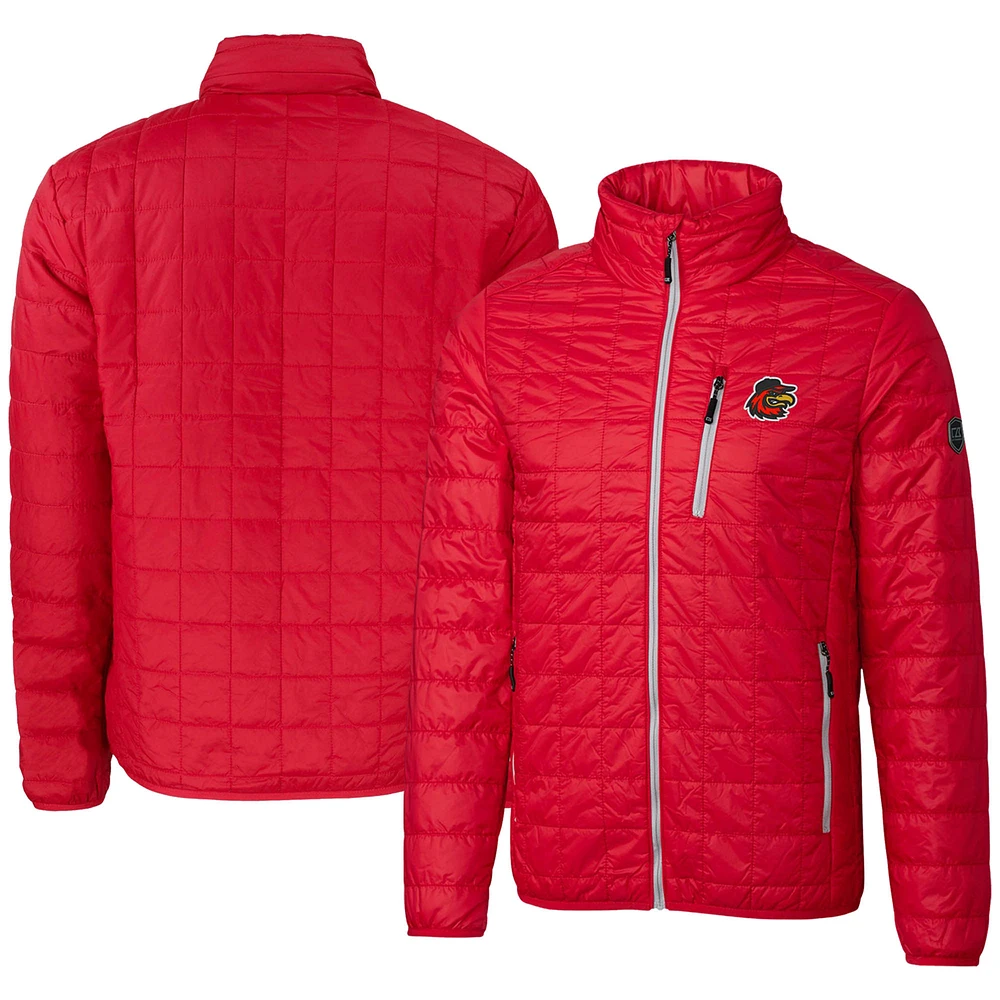 Men's Cutter & Buck Rochester Red Wings Rainier PrimaLoft Eco Insulated Full-Zip Puffer Jacket