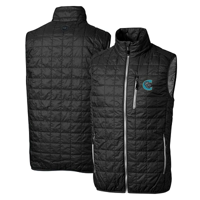 Men's Cutter & Buck Charlotte Knights Rainier PrimaLoft Eco Insulated Full-Zip Puffer Vest