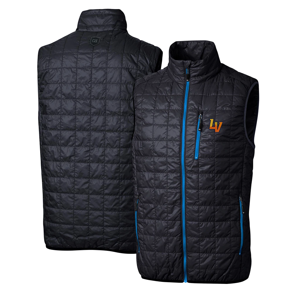 Men's Cutter & Buck Navy Las Vegas Aviators Rainier PrimaLoft Eco Insulated Full-Zip Puffer Vest
