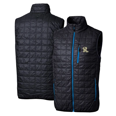Men's Cutter & Buck Navy Frisco RoughRiders Rainier PrimaLoft Eco Insulated Full-Zip Puffer Vest