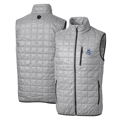 Men's Cutter & Buck Gray Hartford Yard Goats Rainier PrimaLoft Eco Insulated Full-Zip Puffer Vest