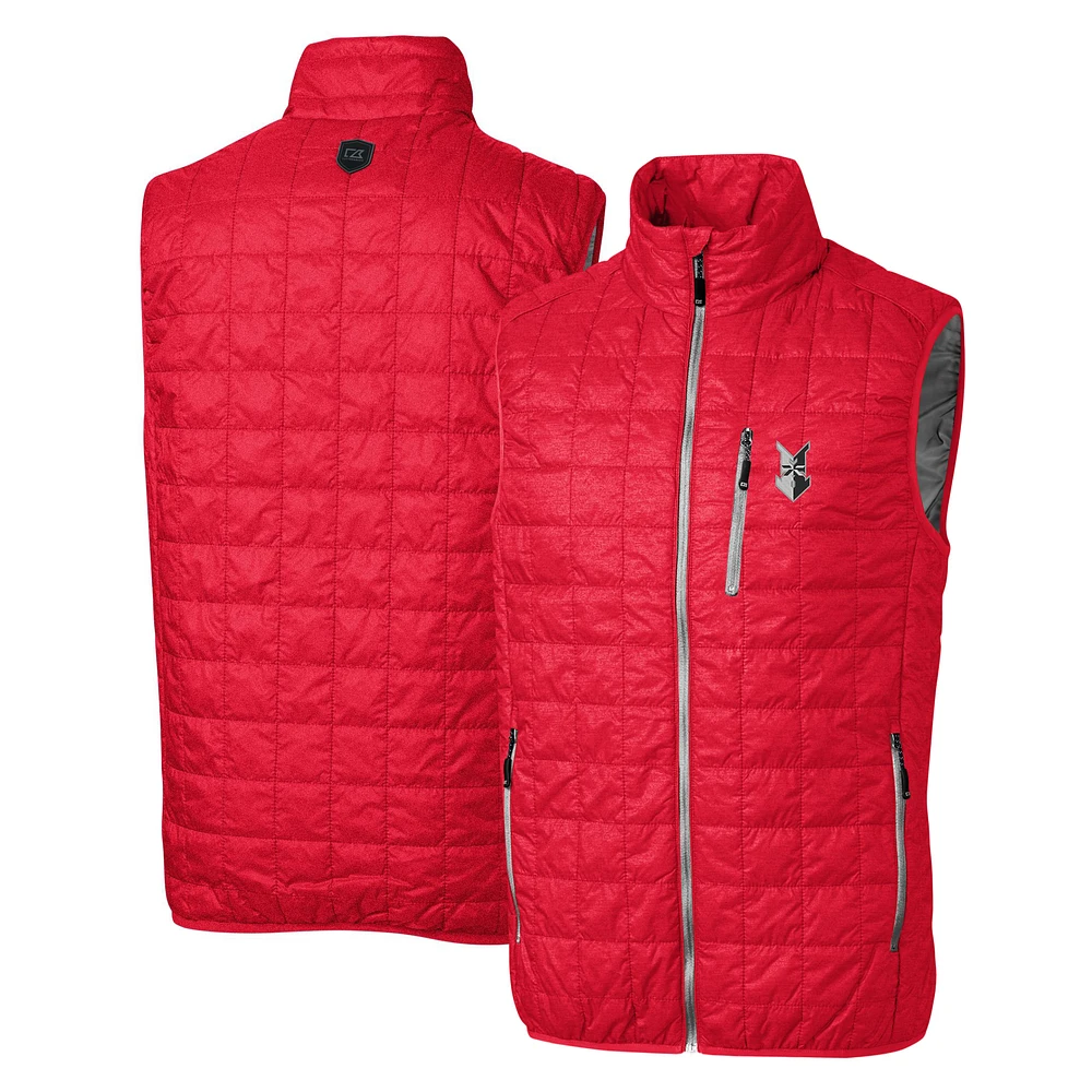 Men's Cutter & Buck Indianapolis Indians Rainier PrimaLoft Eco Insulated Full-Zip Puffer Vest