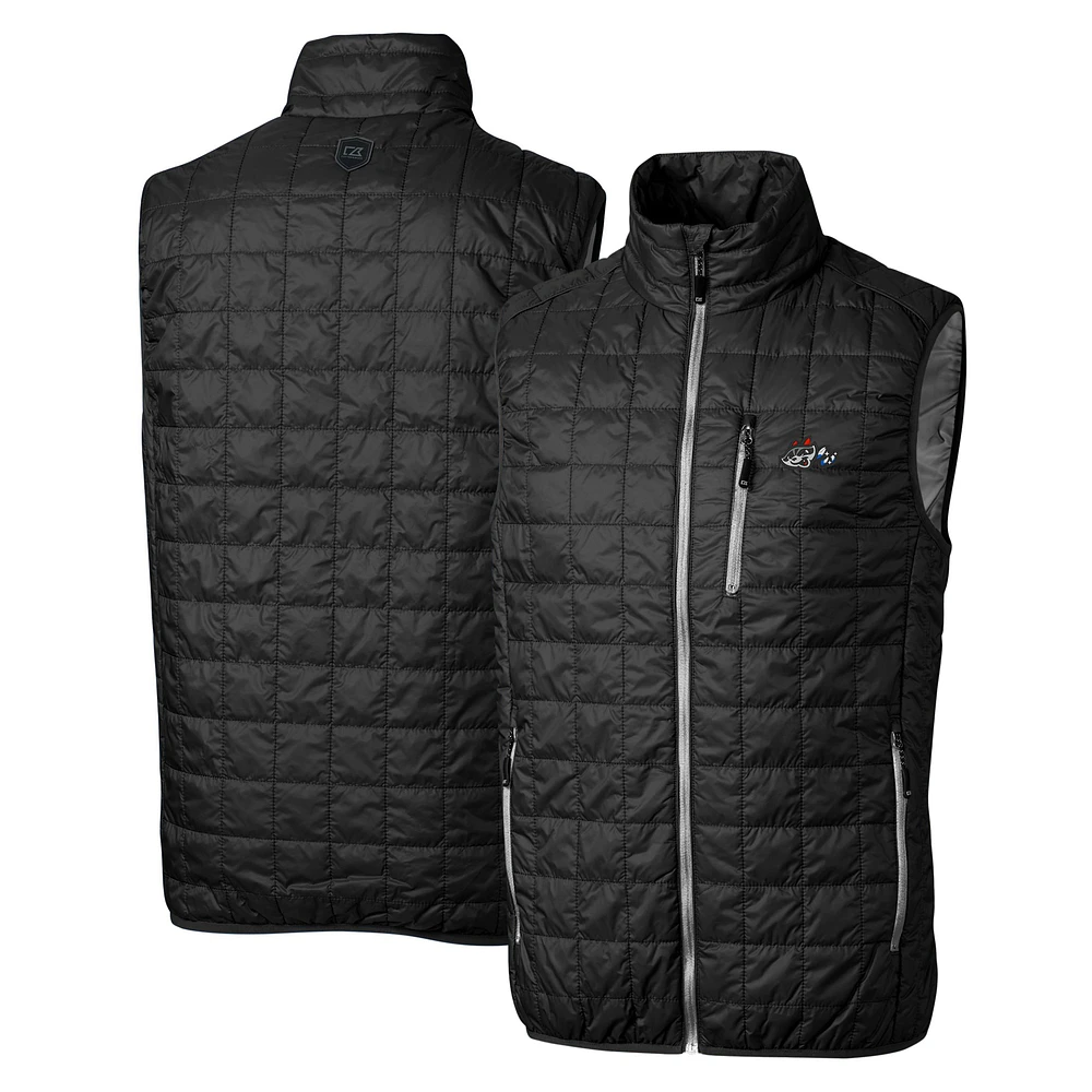 Men's Cutter & Buck Rocket City Trash Pandas Rainier PrimaLoft Eco Insulated Full-Zip Puffer Vest