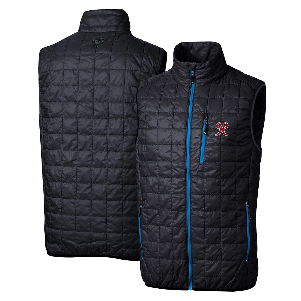 Men's Cutter & Buck Navy Tacoma Rainiers Rainier PrimaLoft Eco Insulated Full-Zip Puffer Vest
