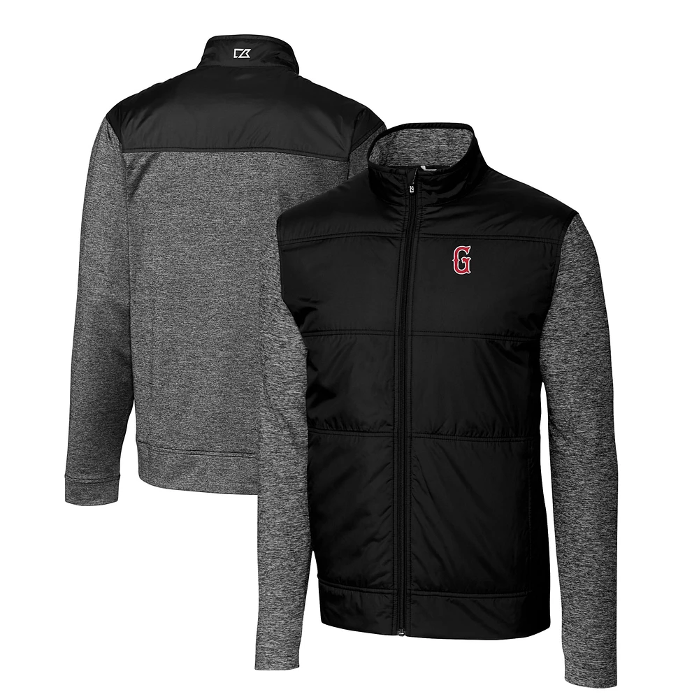 Men's Cutter & Buck Greenville Drive Stealth Hybrid Quilted Full-Zip Windbreaker Jacket
