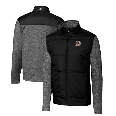 Men's Cutter & Buck Durham Bulls Stealth Hybrid Quilted Full-Zip Windbreaker Jacket