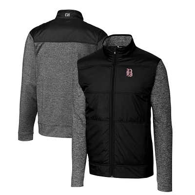 Men's Cutter & Buck Birmingham Barons Stealth Hybrid Quilted Full-Zip Windbreaker Jacket
