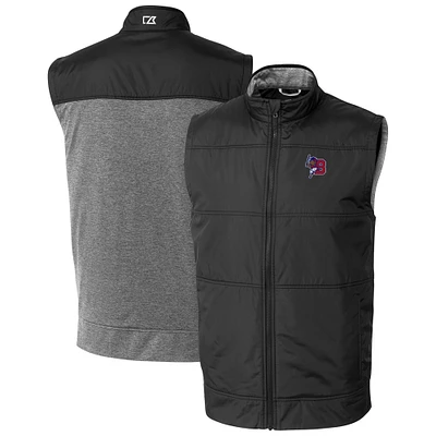 Men's Cutter & Buck Buffalo Bisons Stealth Hybrid Quilted Full-Zip Windbreaker Vest