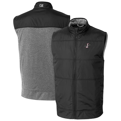Men's Cutter & Buck Albuquerque Isotopes Stealth Hybrid Quilted Full-Zip Windbreaker Vest
