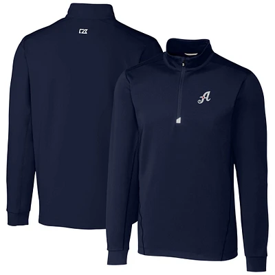 Men's Cutter & Buck Navy Reno Aces Traverse Stretch Quarter-Zip Pullover Top