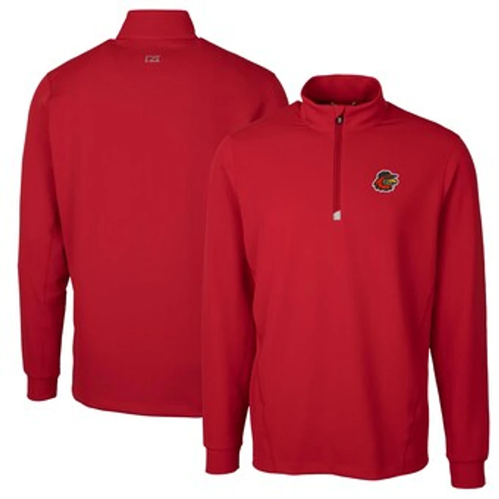 Men's Cutter & Buck Rochester Red Wings Traverse Stretch Quarter-Zip Pullover Top