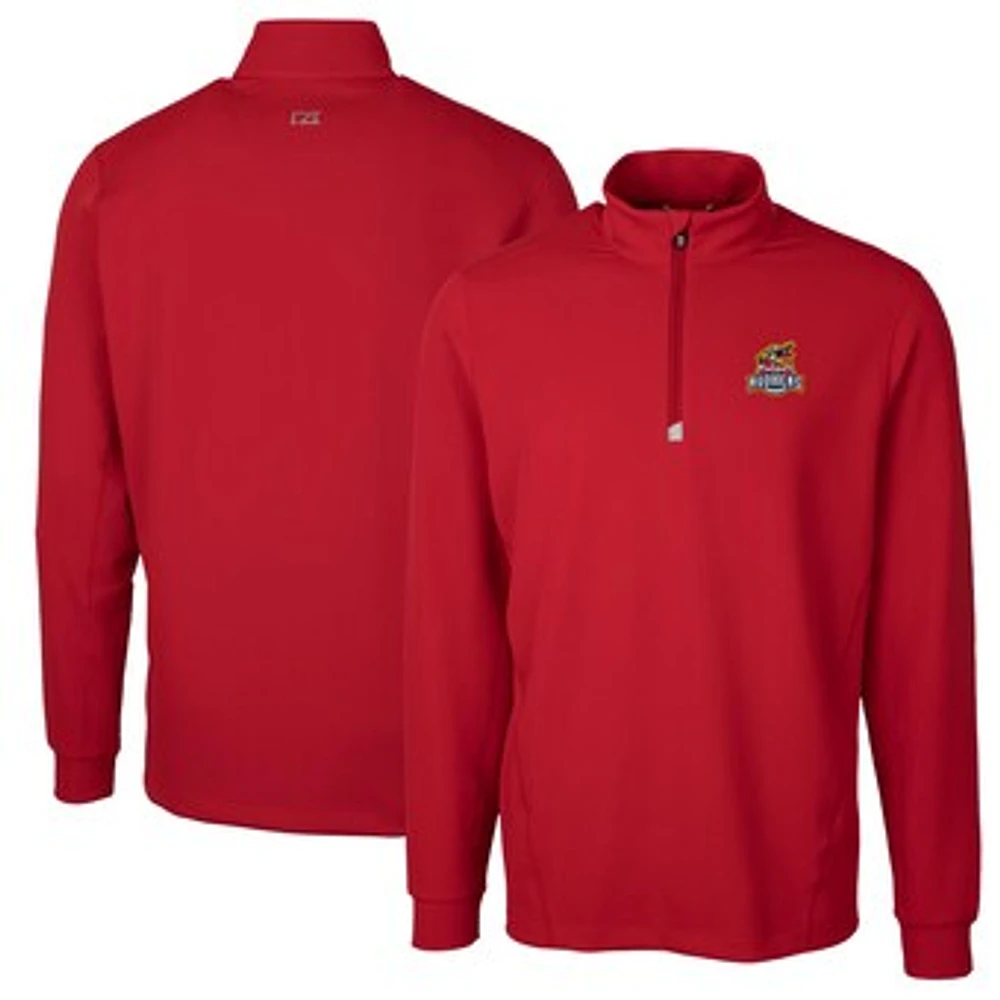 Men's Cutter & Buck Toledo Mud Hens Traverse Stretch Quarter-Zip Pullover Top
