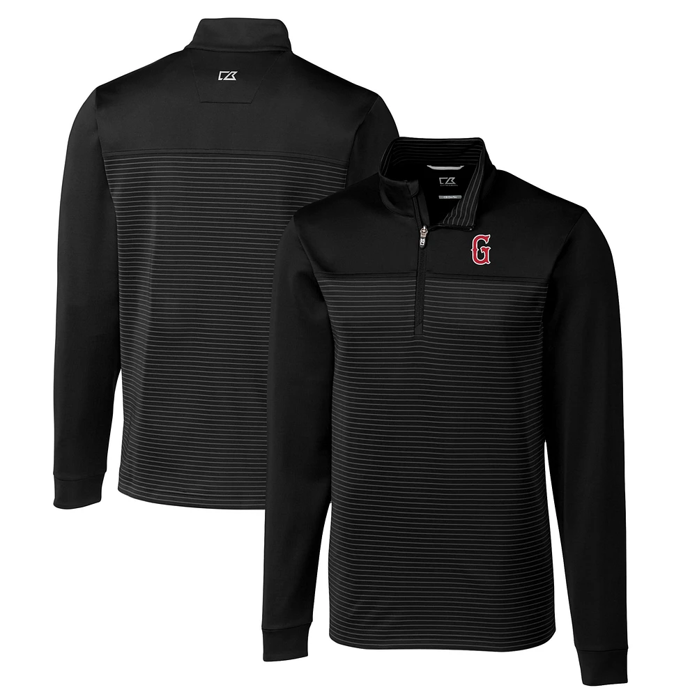 Men's Cutter & Buck Greenville Drive Traverse Stripe Stretch Quarter-Zip Pullover Top