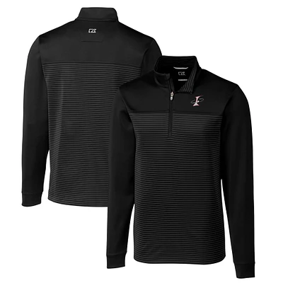 Men's Cutter & Buck Albuquerque Isotopes Traverse Stripe Stretch Quarter-Zip Pullover Top