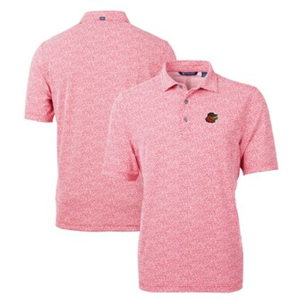 Men's Cutter & Buck Rochester Red Wings Virtue Eco Pique Botanical Print Recycled Polo