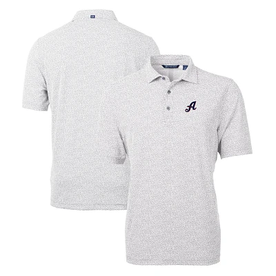 Men's Cutter & Buck Gray Reno Aces Virtue Eco Pique Botanical Print Recycled Polo