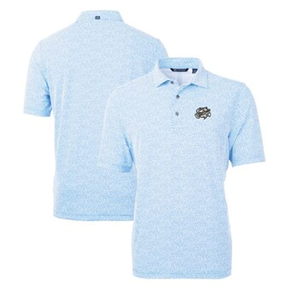 Men's Cutter & Buck Powder Blue Omaha Storm Chasers Virtue Eco Pique Botanical Print Recycled Polo
