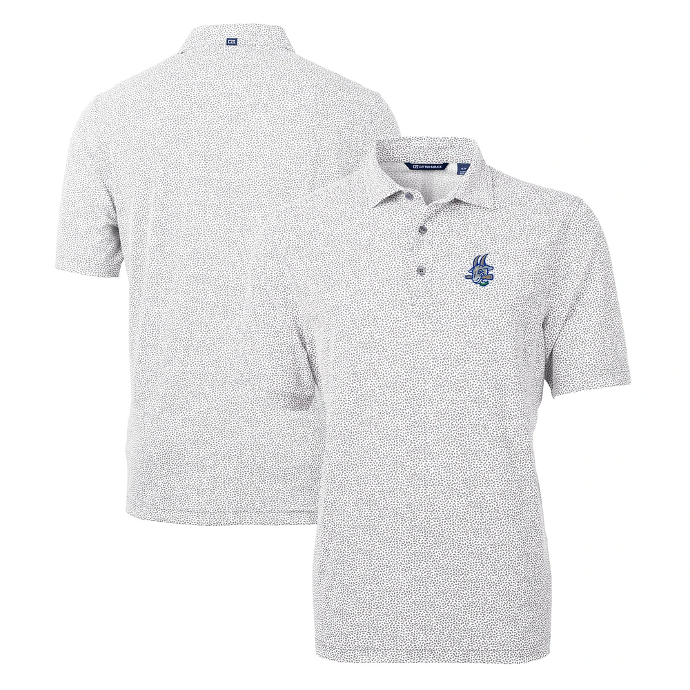Men's Cutter & Buck Gray Hartford Yard Goats Virtue Eco Pique Botanical Print Recycled Polo