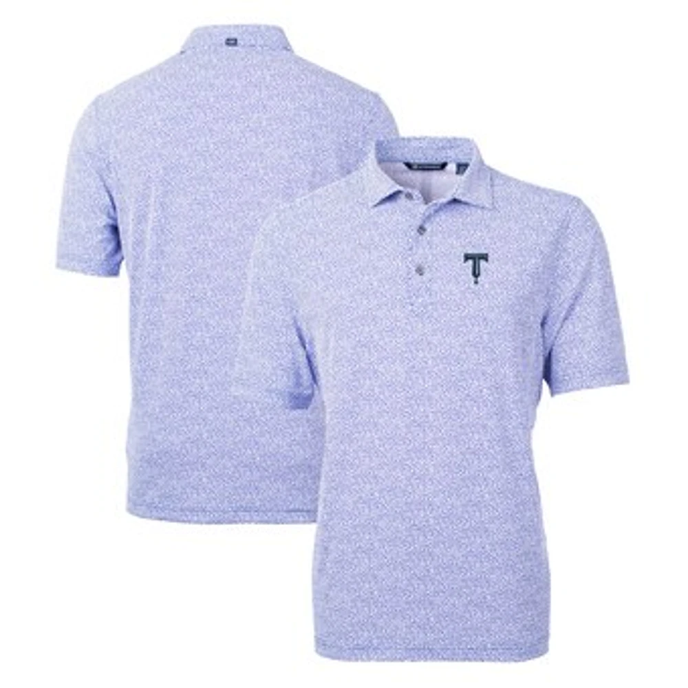 Men's Cutter & Buck Tulsa Drillers Virtue Eco Pique Botanical Print Recycled Polo
