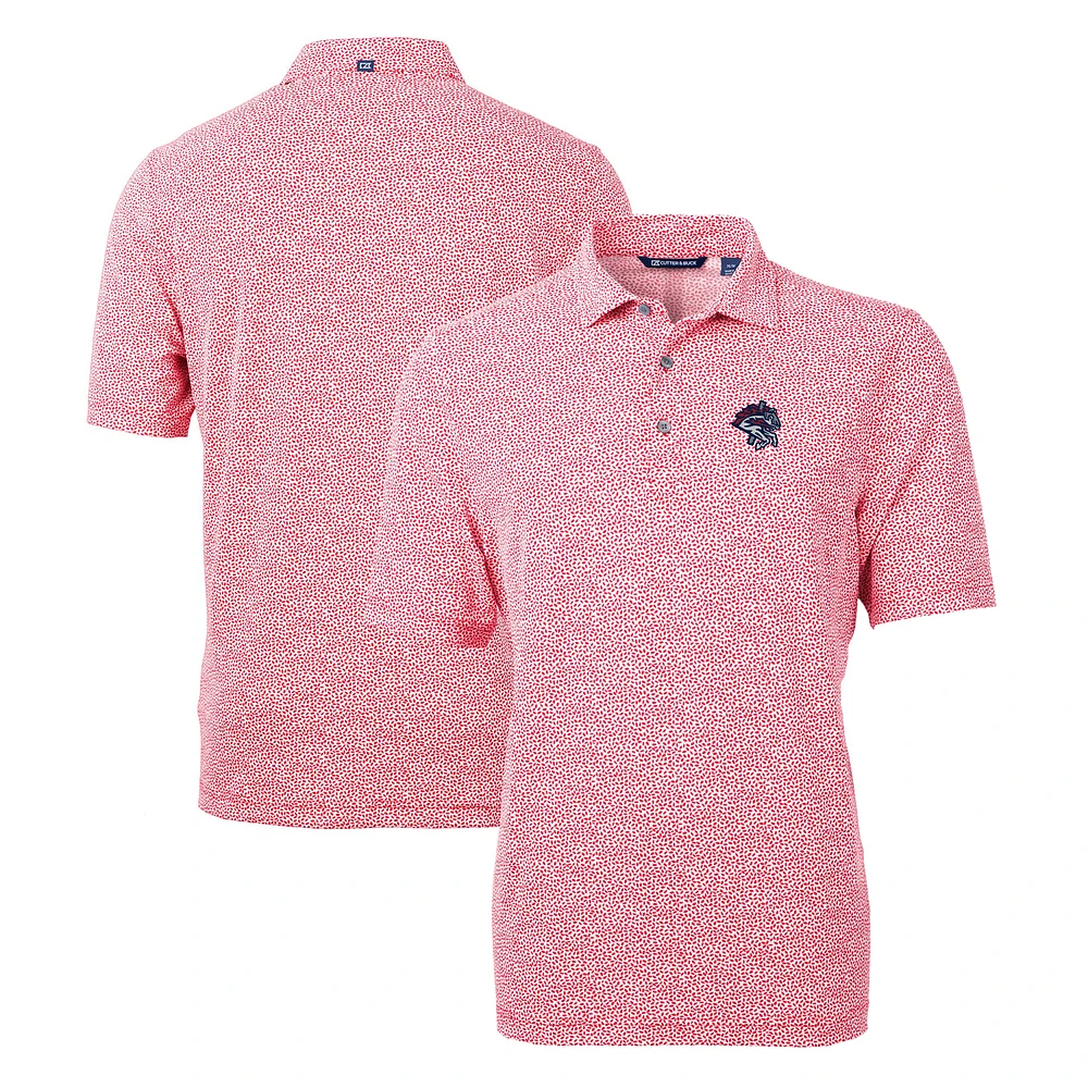Men's Cutter & Buck Binghamton Rumble Ponies Virtue Eco Pique Botanical Print Recycled Polo