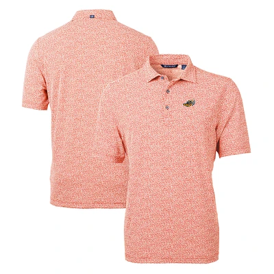 Men's Cutter & Buck Akron RubberDucks Virtue Eco Pique Botanical Print Recycled Polo